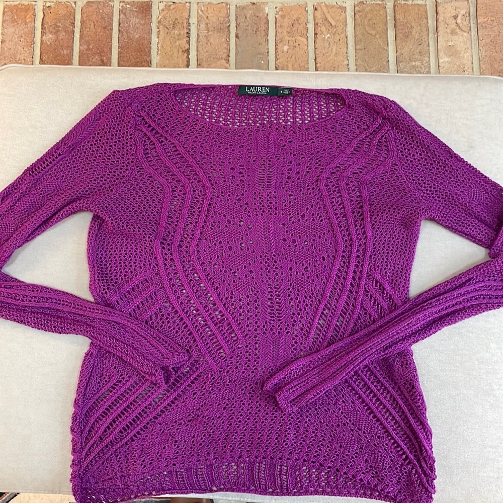Lauren Ralph Lauren Crochet Silky sweater